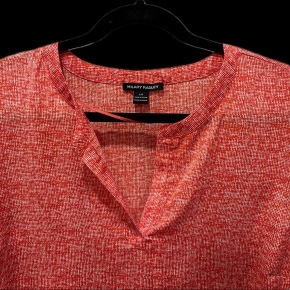Hilary Radley red hashmark top - size L - Excellent Used Condition - Picture 4 of 5